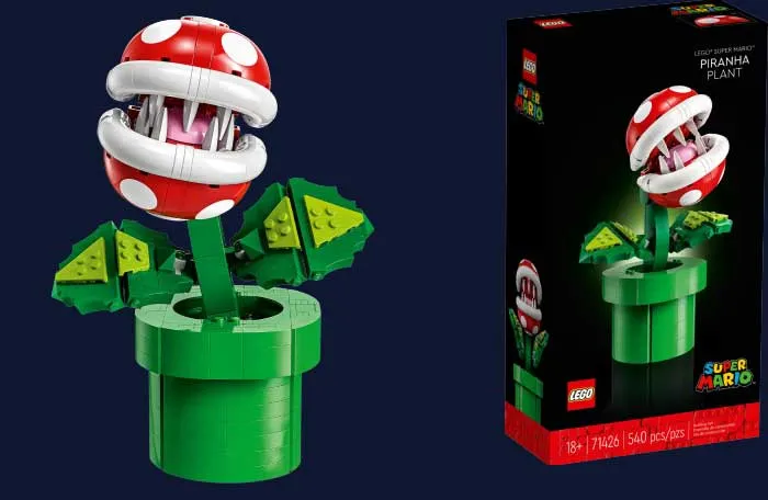 Super Mario Piranha Plant Lego Set